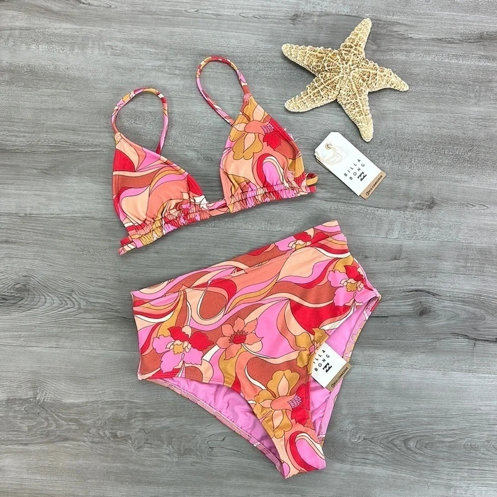 ☀️BILLABONG☀️ PRETTY GROOWY DOUBLE PRETTY GROOVY HI BIKINI SET